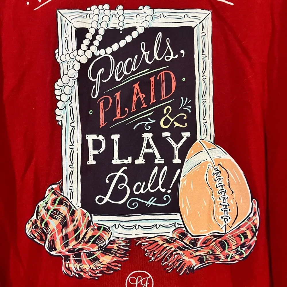 Lauren James Crimson Graphic Long Sleeve Tee - Picture 3 of 3